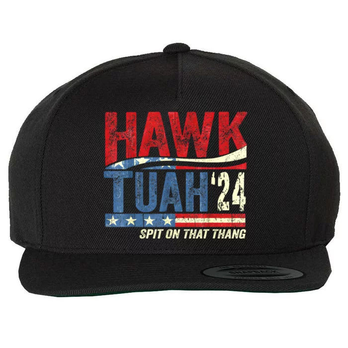 Hawk Tuah 24 Spit On That Thang Wool Snapback Cap