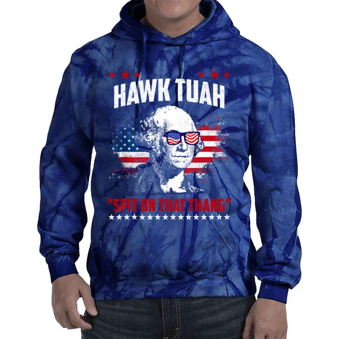 Hawk Tuah 24 Spit On That Thang Tie Dye Hoodie