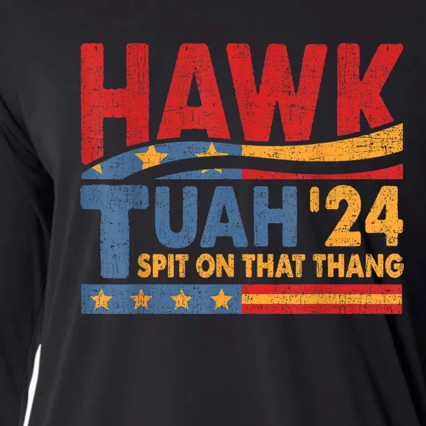 Hawk Tuah 24 Spit On That Thang Cooling Performance Long Sleeve Crew