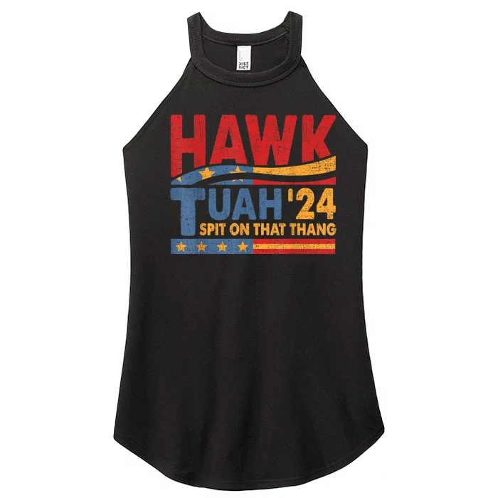 Hawk Tuah 24 Spit On That Thang Women’s Perfect Tri Rocker Tank