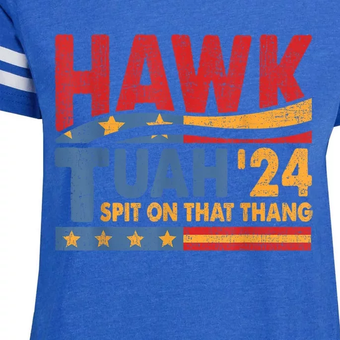 Hawk Tuah 24 Spit On That Thang Enza Ladies Jersey Football T-Shirt