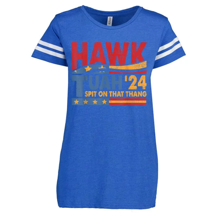 Hawk Tuah 24 Spit On That Thang Enza Ladies Jersey Football T-Shirt