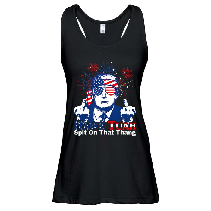 Hawk Tuah 24 Spit On That Thang Hawk Tush For President 2024 Election Parody Ladies Essential Flowy Tank