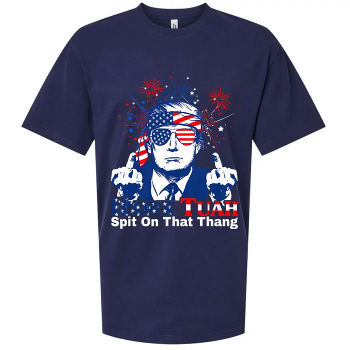 Hawk Tuah 24 Spit On That Thang Hawk Tush For President 2024 Election Parody Sueded Cloud Jersey T-Shirt