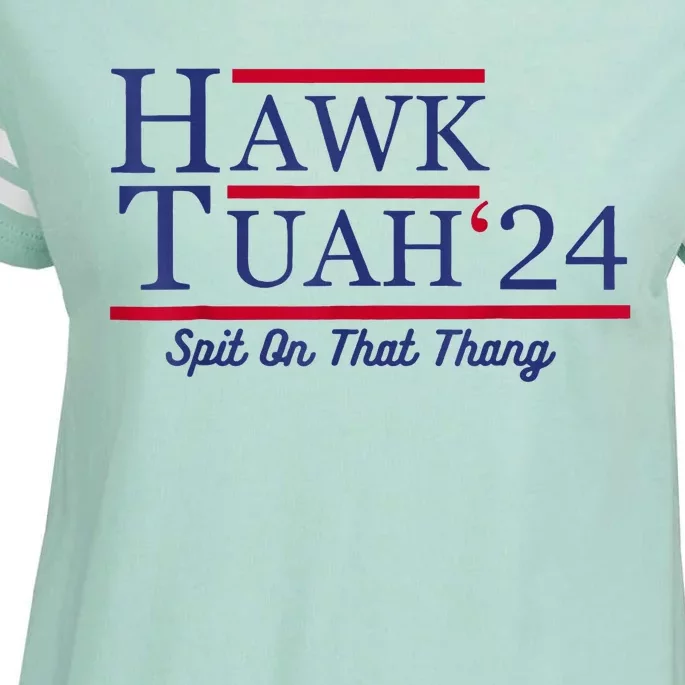 Hawk Tuah 24 Spit On That Thang Enza Ladies Jersey Football T-Shirt