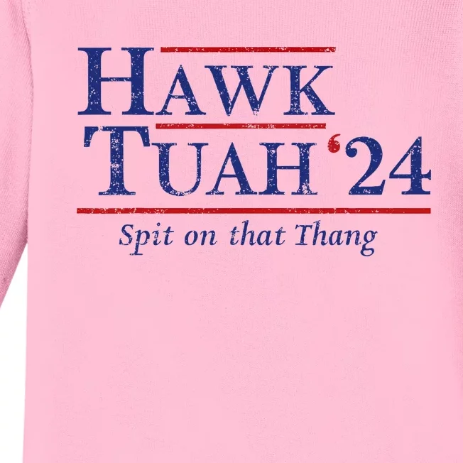 Hawk Tuah 24 Spit On That Thang Baby Long Sleeve Bodysuit