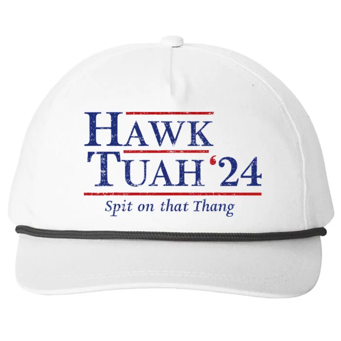 Hawk Tuah 24 Spit On That Thang Snapback Five-Panel Rope Hat