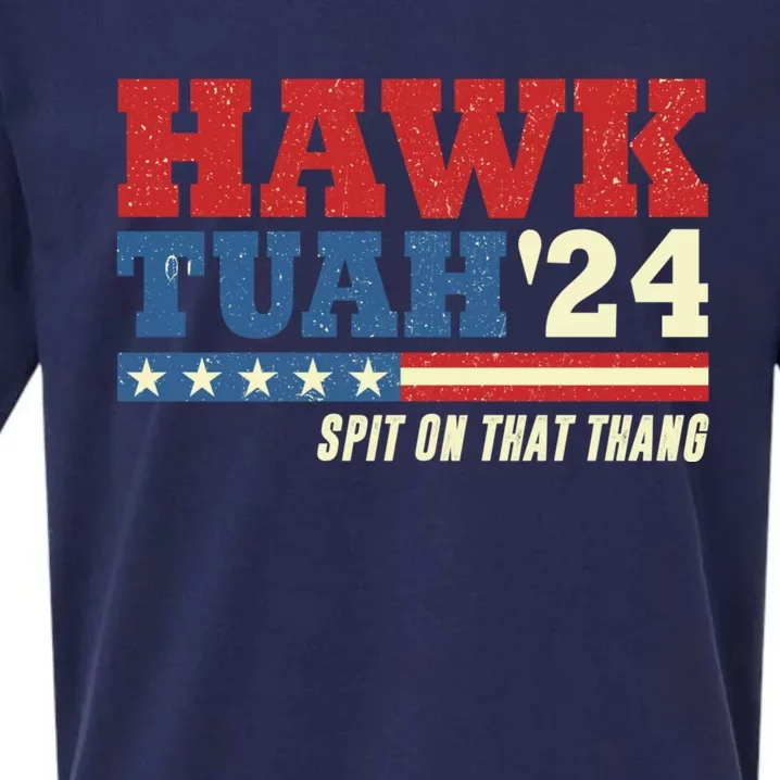 Hawk Tuah 24 Spit On That Thang Funny Saying Sueded Cloud Jersey T-Shirt