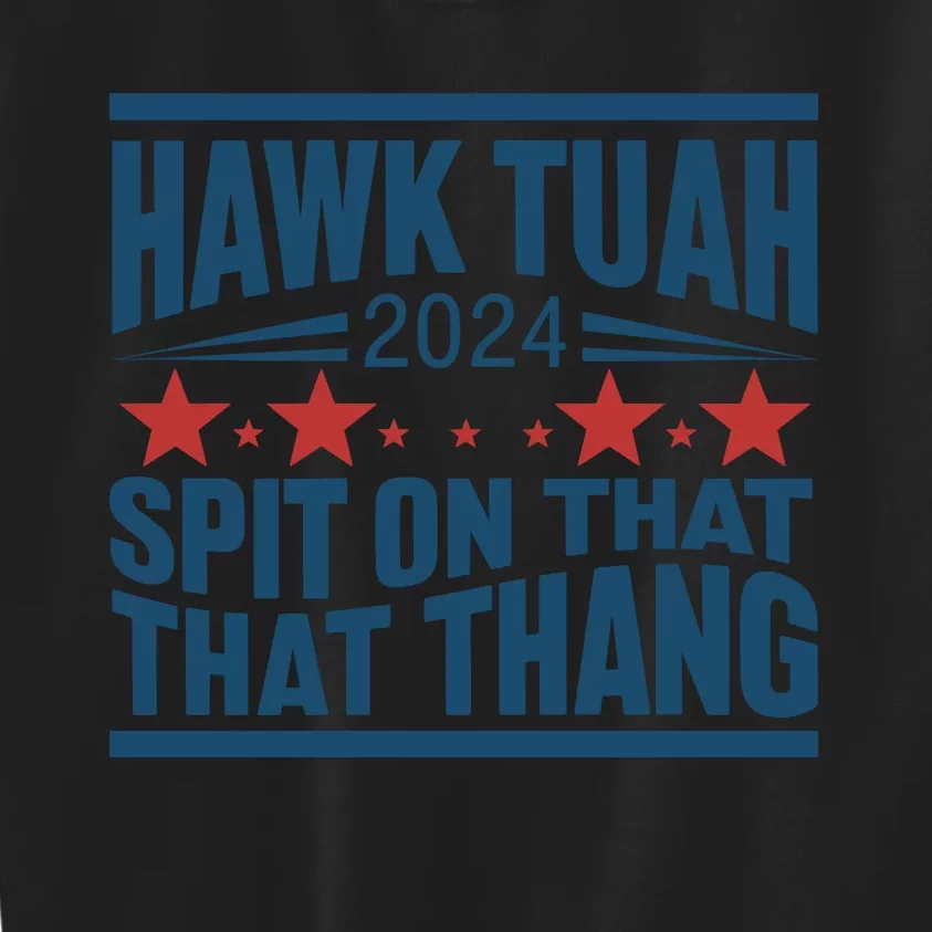 Hawk Tuah 2024 Meme Kids Sweatshirt