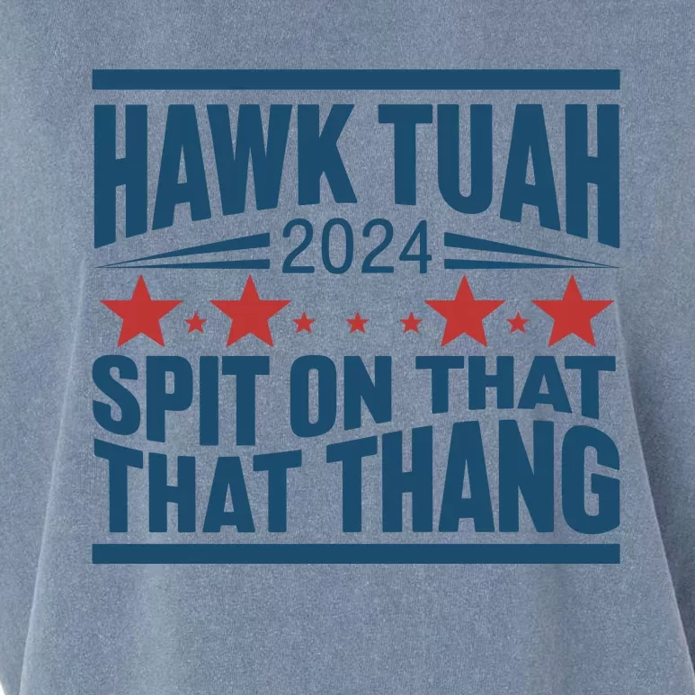 Hawk Tuah 2024 Meme Garment-Dyed Women's Muscle Tee