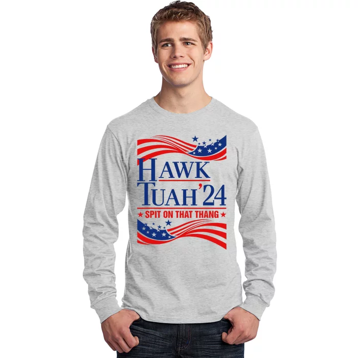 Hawk Tauh 24 Usa Flag Meme Quote Long Sleeve Shirt