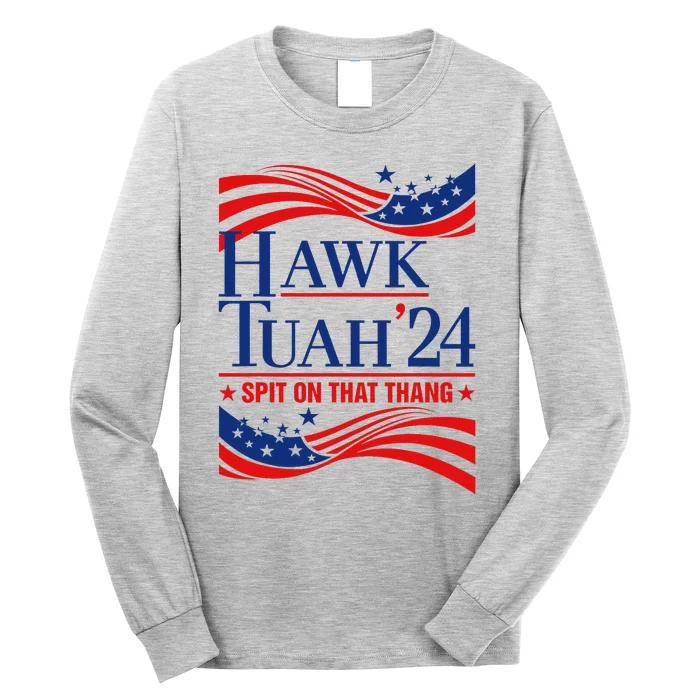 Hawk Tauh 24 Usa Flag Meme Quote Long Sleeve Shirt