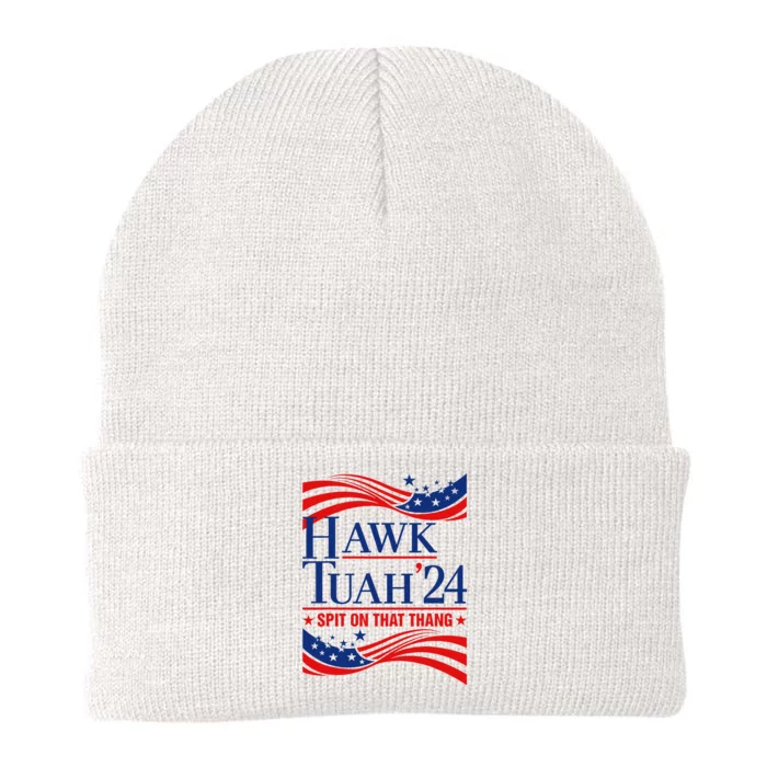 Hawk Tauh 24 Usa Flag Meme Quote Knit Cap Winter Beanie