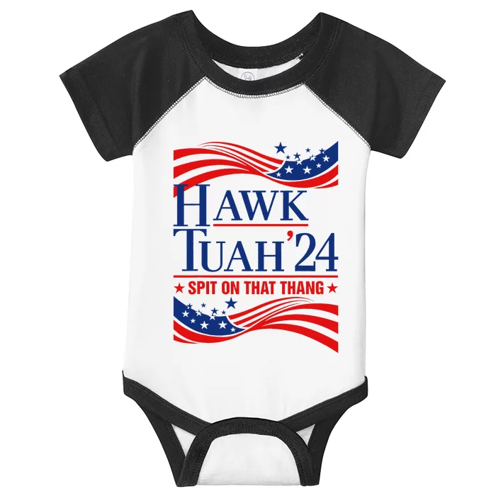 Hawk Tauh 24 Usa Flag Meme Quote Infant Baby Jersey Bodysuit