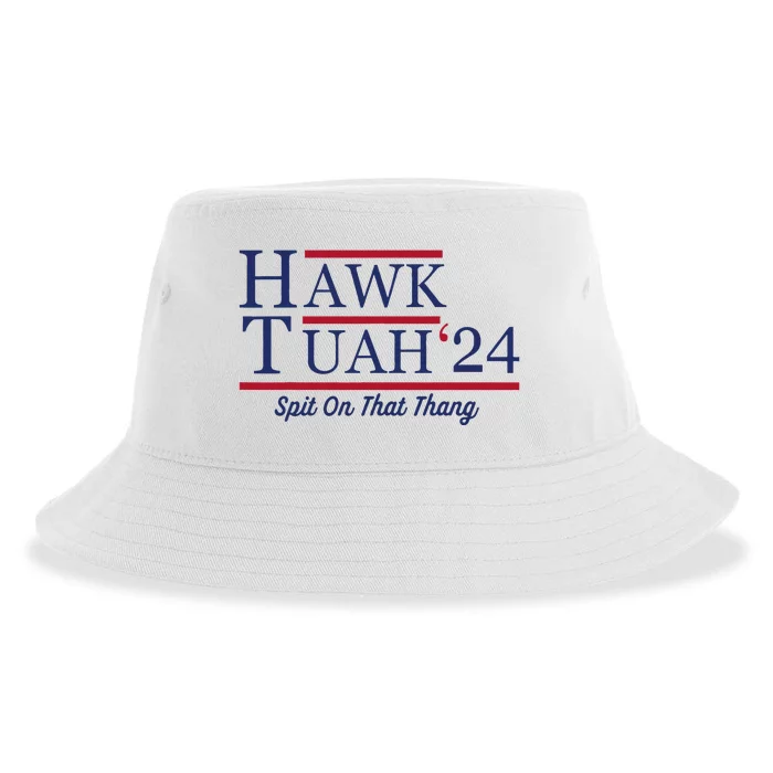 Hawk Tuah 24 Funny Tank Top Design Sustainable Bucket Hat