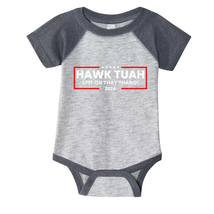 Hawk Tuah 24 Spit On That Thang Funny Saying Infant Baby Jersey Bodysuit