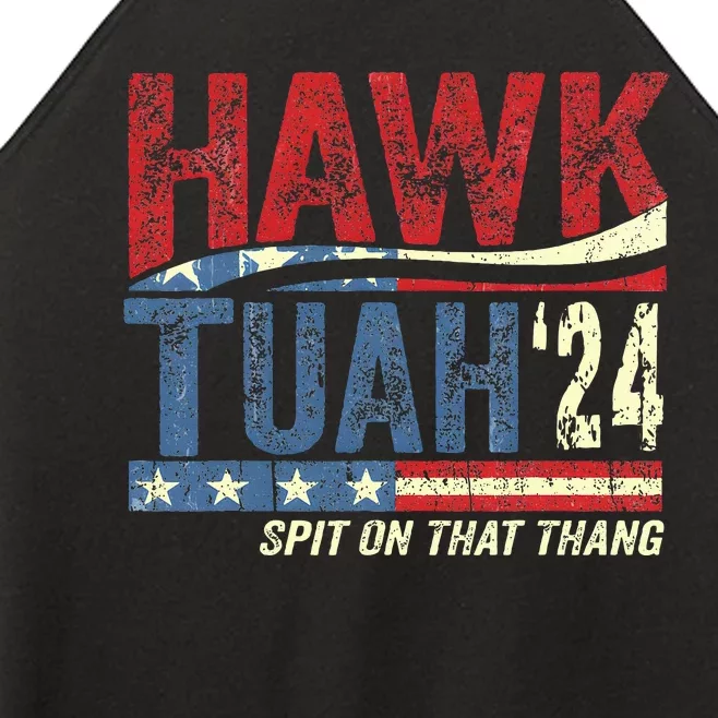 Hawk Tuah 24 Spit On That Thang Women’s Perfect Tri Rocker Tank