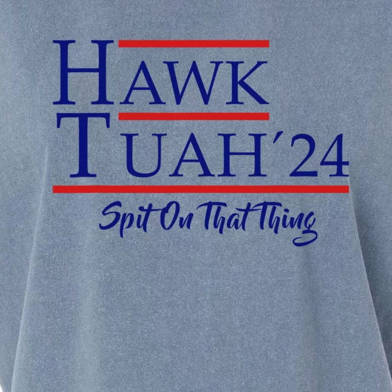 Hawk Tuah 24 Spit On That Thang Garment-Dyed Women's Muscle Tee