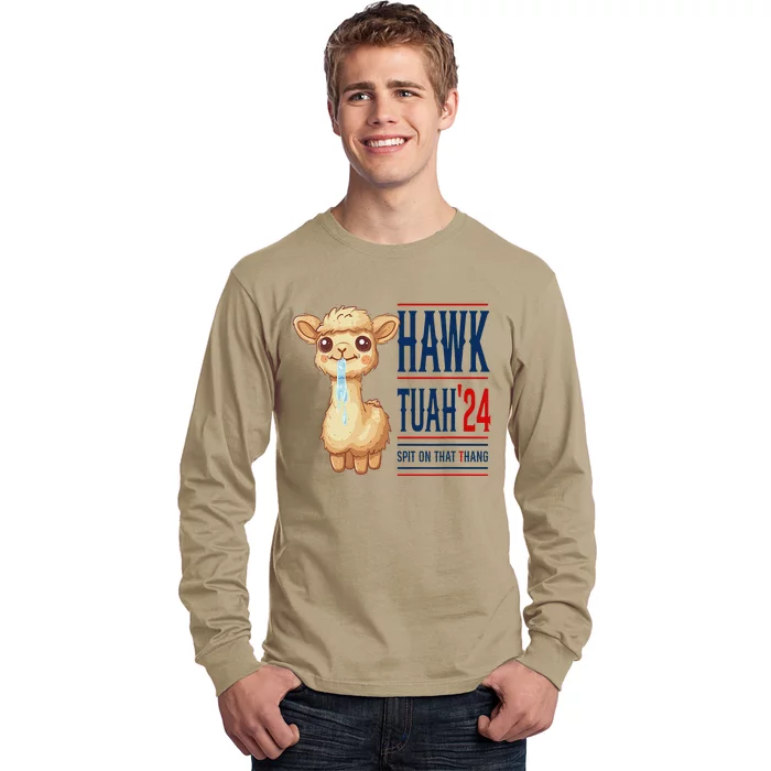 Hawk Tauh 24 Spit On That Thang Llama Presidential Candidate Long Sleeve Shirt