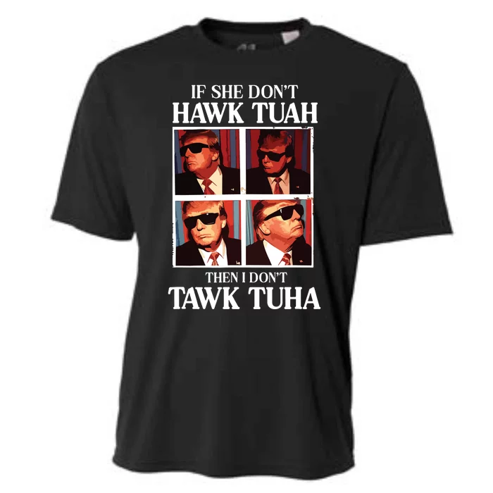 Hawk Tush 2024 Hawk Tuah Trump Embarrassing Airport Cooling Performance Crew T-Shirt