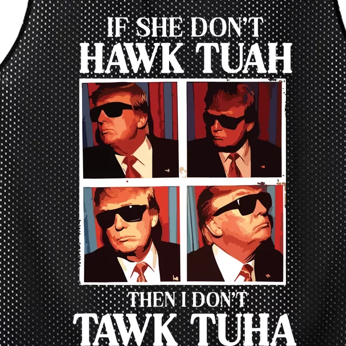 Hawk Tush 2024 Hawk Tuah Trump Embarrassing Airport Mesh Reversible Basketball Jersey Tank