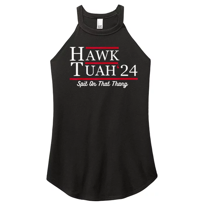 Hawk Tuah 24 Spit On That Thang Women’s Perfect Tri Rocker Tank