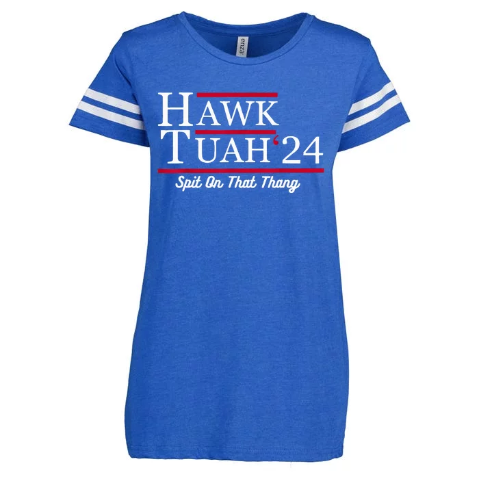 Hawk Tuah 24 Spit On That Thang Enza Ladies Jersey Football T-Shirt