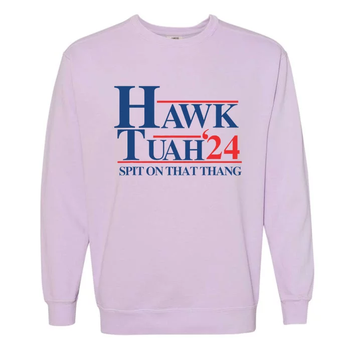 Hawk Tush 2024 Usa Flag Election Parody Garment-Dyed Sweatshirt