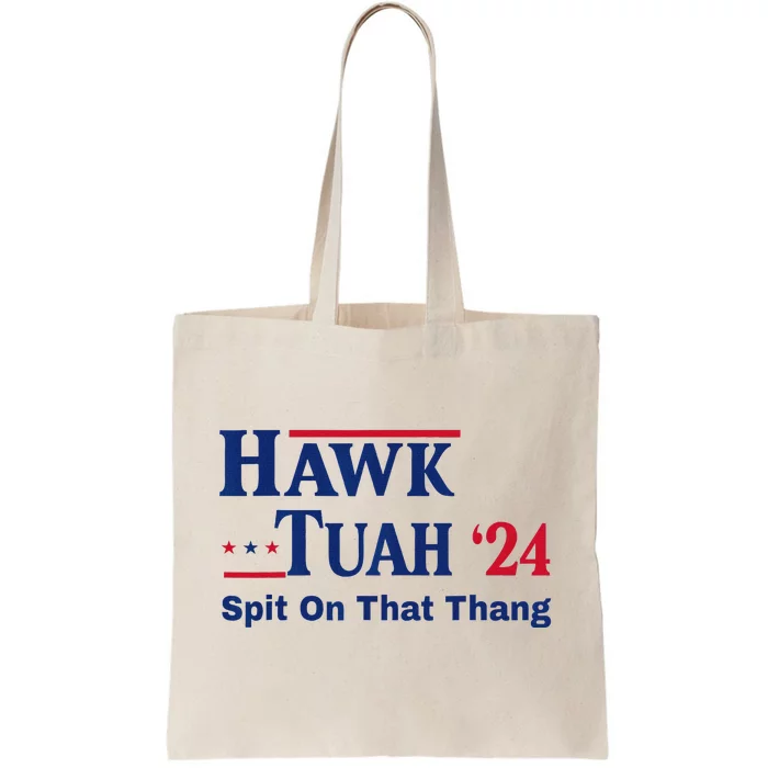 Hawk Tuah 2024 Funny Spit Design Tote Bag