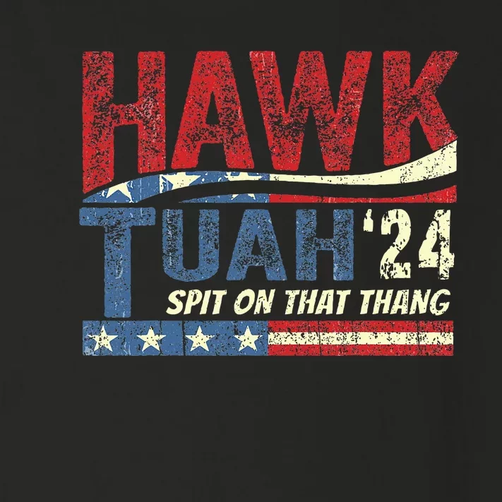 Hawk Tuah 24 Spit On That Thang Toddler Long Sleeve Shirt