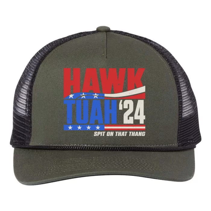 Hawk Tuah 2024 Spit On That Thang Retro Rope Trucker Hat Cap