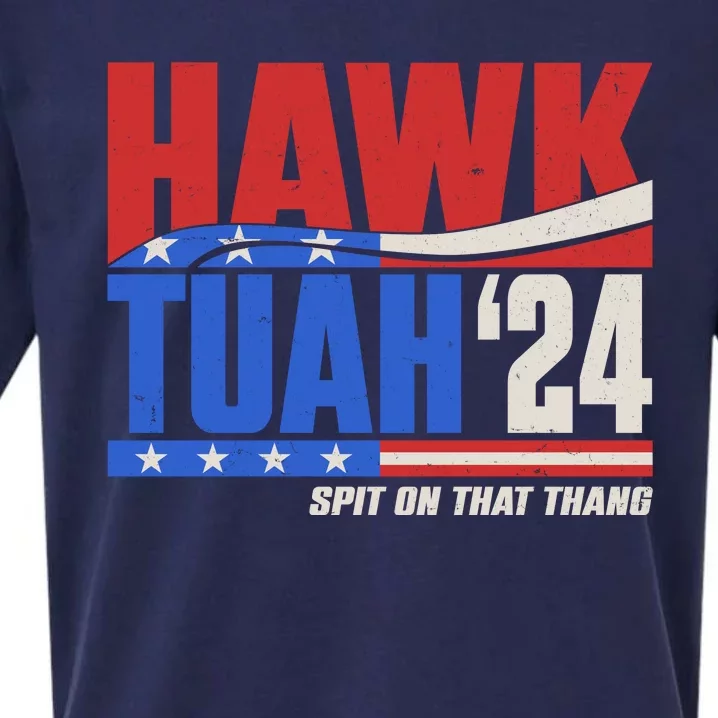 Hawk Tuah 2024 Spit On That Thang Sueded Cloud Jersey T-Shirt