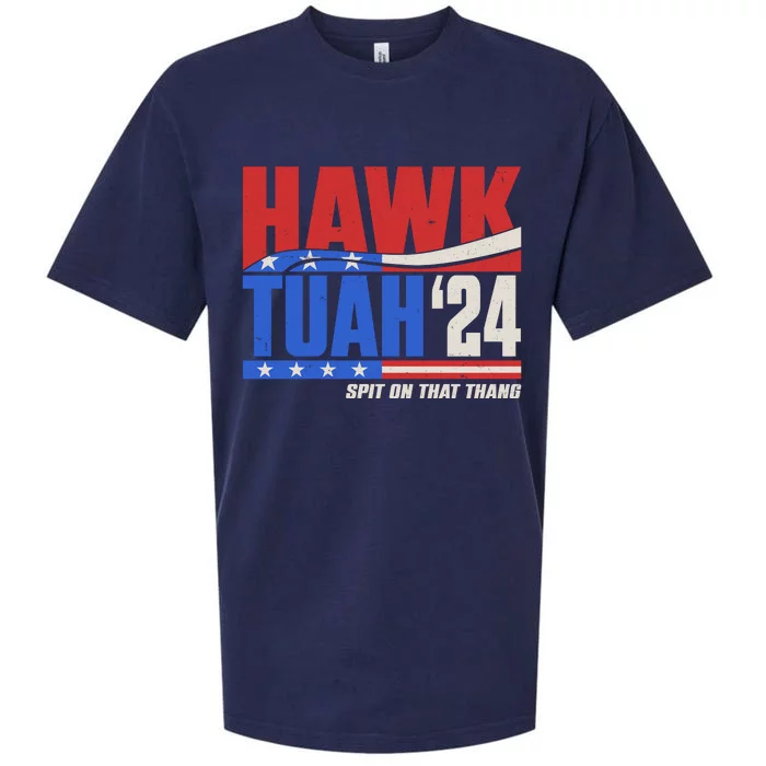 Hawk Tuah 2024 Spit On That Thang Sueded Cloud Jersey T-Shirt