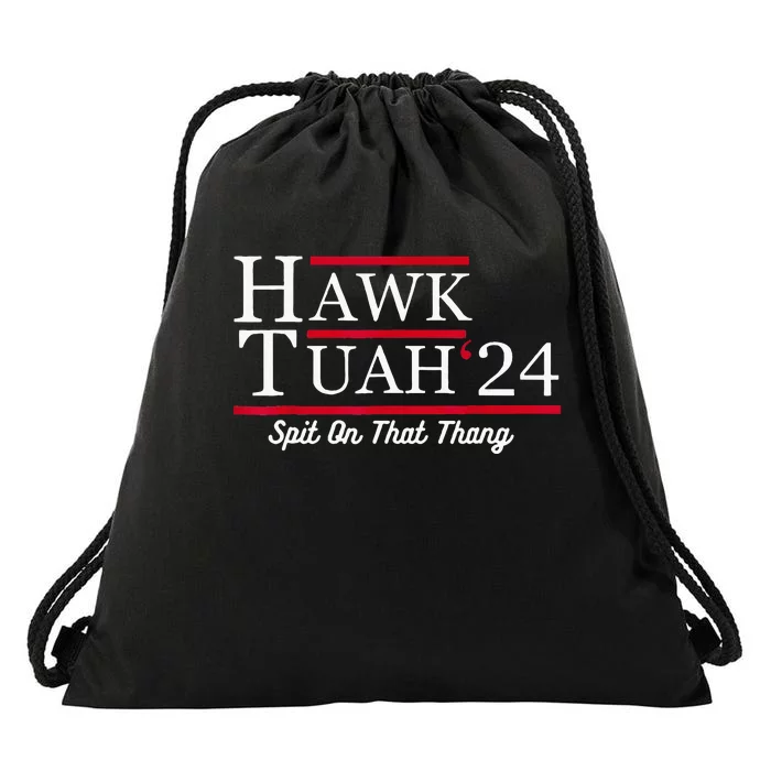 Hawk Tuah 24 Spit On That Thang Drawstring Bag