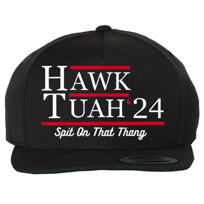 Hawk Tuah 24 Spit On That Thang Wool Snapback Cap