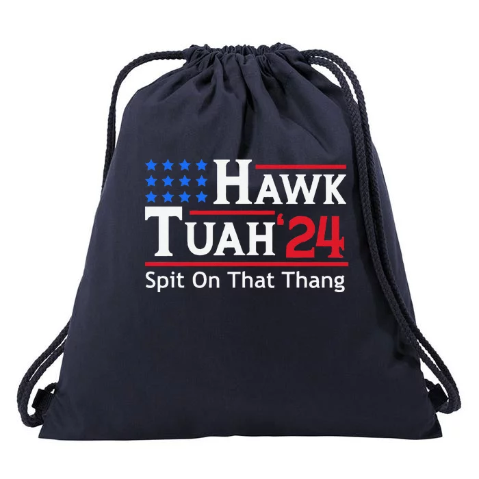 Hawk Tuah 24 Spit On That Thang Drawstring Bag