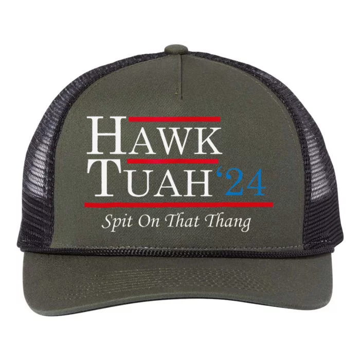 Hawk Tuah 24 Spit On That Thang Retro Rope Trucker Hat Cap