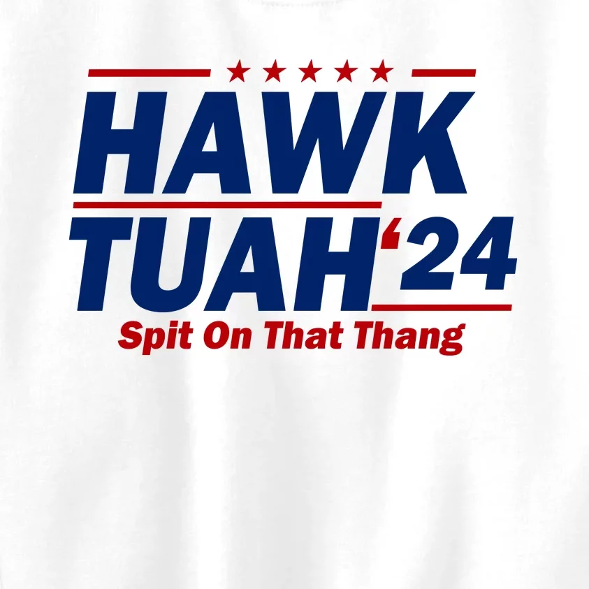 Hawk Tuah 24 Spit On That Thang Funny Saying Kids Sweatshirt