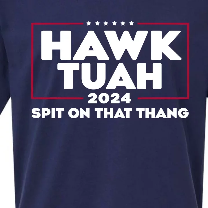 Hawk Tuah 24 Spit On That Thang Funny Saying Sueded Cloud Jersey T-Shirt