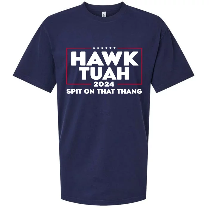 Hawk Tuah 24 Spit On That Thang Funny Saying Sueded Cloud Jersey T-Shirt