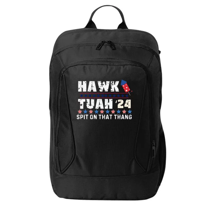 Hawk Tuah 24 Spit On That Thang America Funny Trending Meme City Backpack