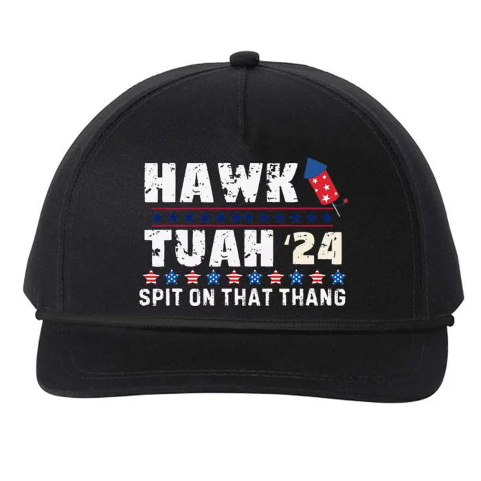 Hawk Tuah 24 Spit On That Thang America Funny Trending Meme Snapback Five-Panel Rope Hat