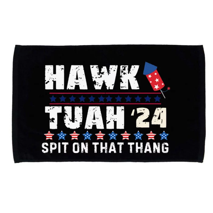 Hawk Tuah 24 Spit On That Thang America Funny Trending Meme Microfiber Hand Towel