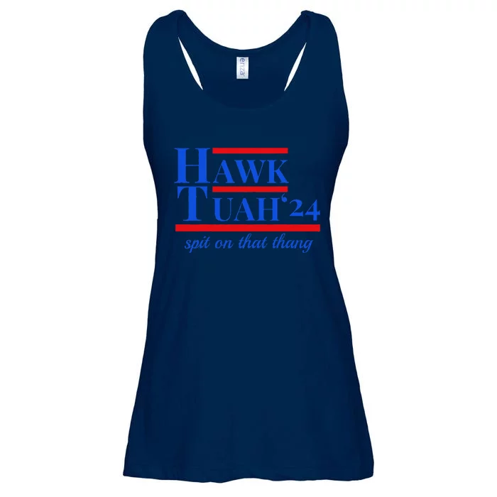 Hawk Tuah 24 Spit On That Thang Funny Meme Ladies Essential Flowy Tank