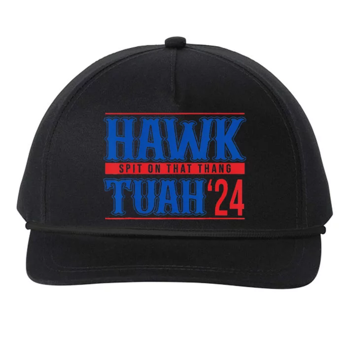 Hawk Tuah 24 Spit On That Thang Funny Sayings Snapback Five-Panel Rope Hat