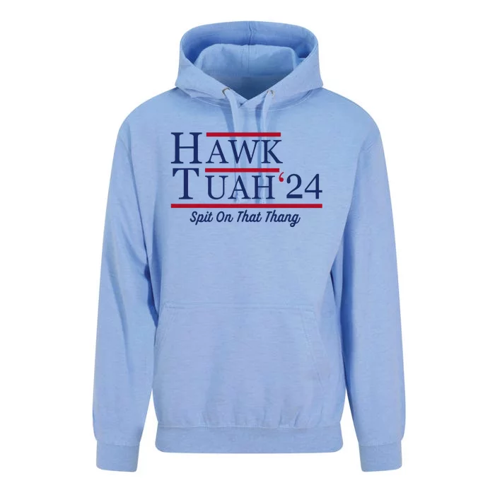 Hawk Tuah 24 Spit On That Thang Hawk Tuah 2024 Hawk Tush Unisex Surf Hoodie