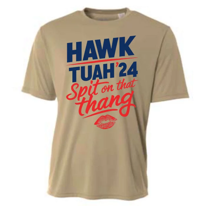 Hawk Tuah 24 Spit On That Thang Hawk Tuah 2024 Hawk Tush Cooling Performance Crew T-Shirt