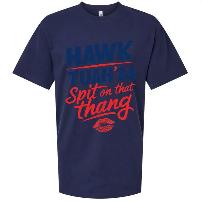 Hawk Tuah 24 Spit On That Thang Hawk Tuah 2024 Hawk Tush Sueded Cloud Jersey T-Shirt