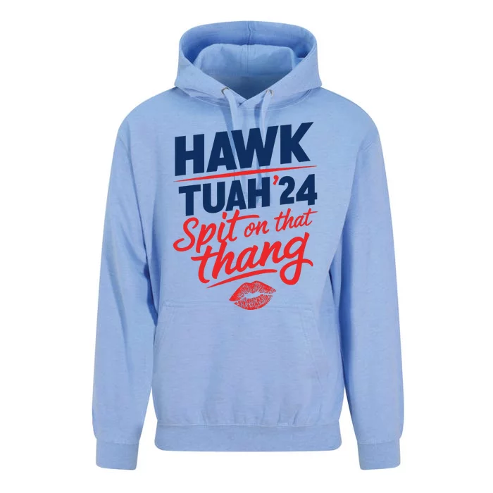 Hawk Tuah 24 Spit On That Thang Hawk Tuah 2024 Hawk Tush Unisex Surf Hoodie