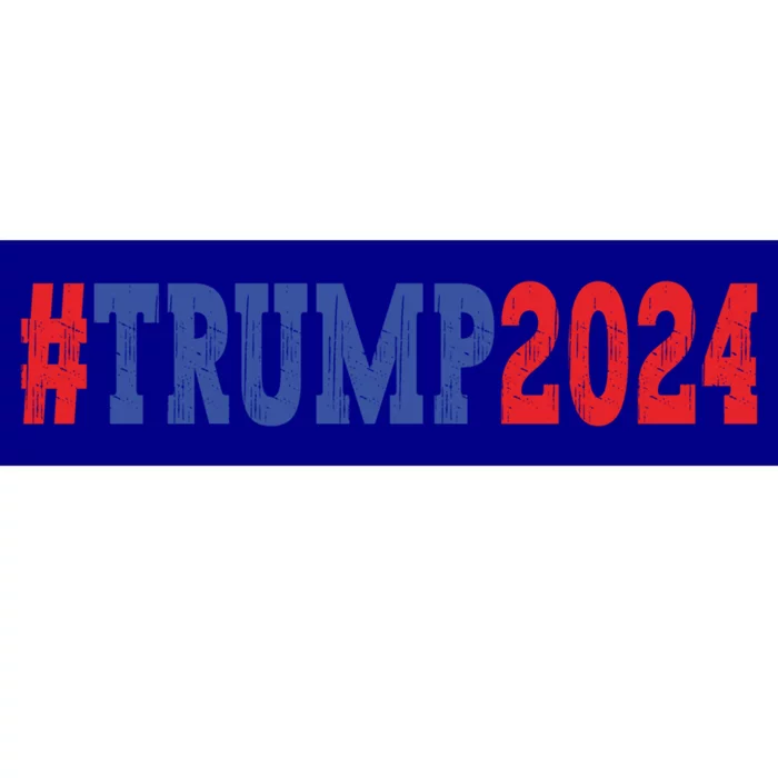 Hashtag Trump 2024 Donald Trump 4th Of July Cute Gift Bumper Sticker